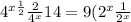 4^{x+\frac{1}{2} }+\frac{2}{4^{x} } +14=9(2^{x} + \frac{1}{2^{x} })